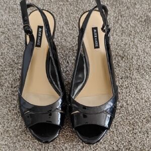 Alex Marie Black Women's Slingback Heels